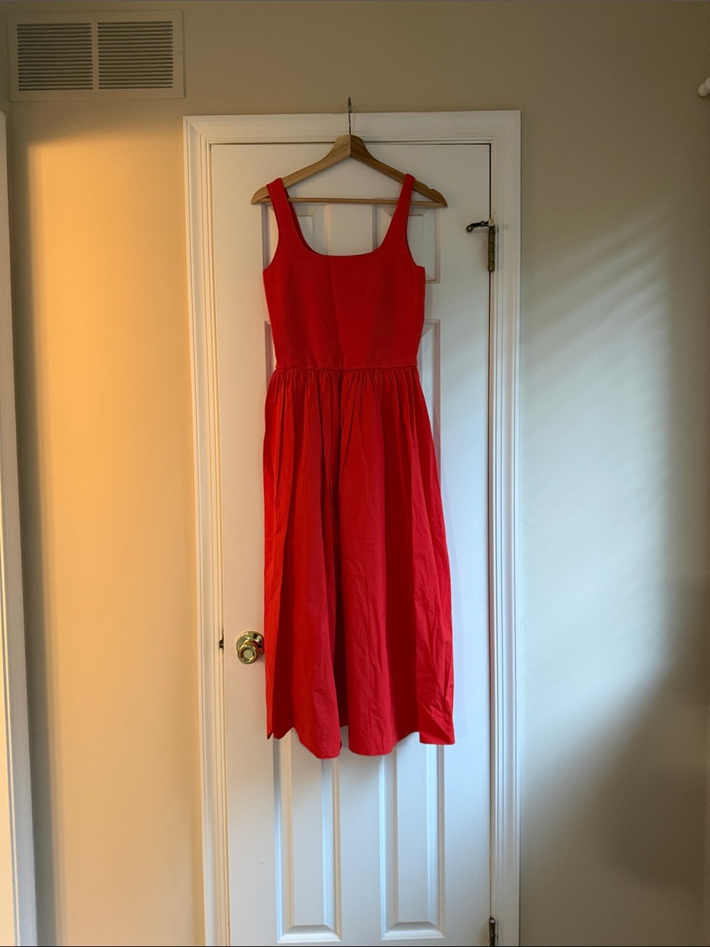 Theory Red Sleeveless Maxi Dress